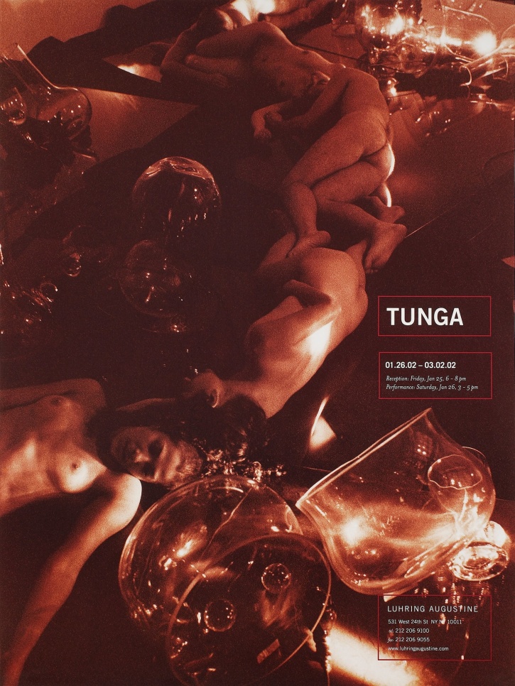 Tunga, exhibition poster, January 26 – March 2, 2002