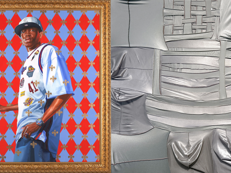 Anthony Olubunmi Akinbola and Kehinde Wiley in We Belong Here: The Gutierrez Collection