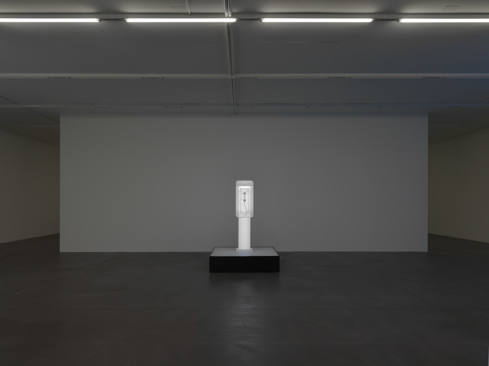 Installation view of Doug Aitken sculpture exhibition