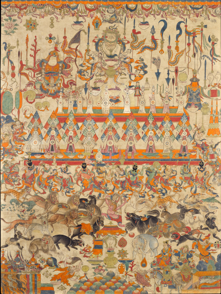 18th century Tibetan paintings of ritual objects