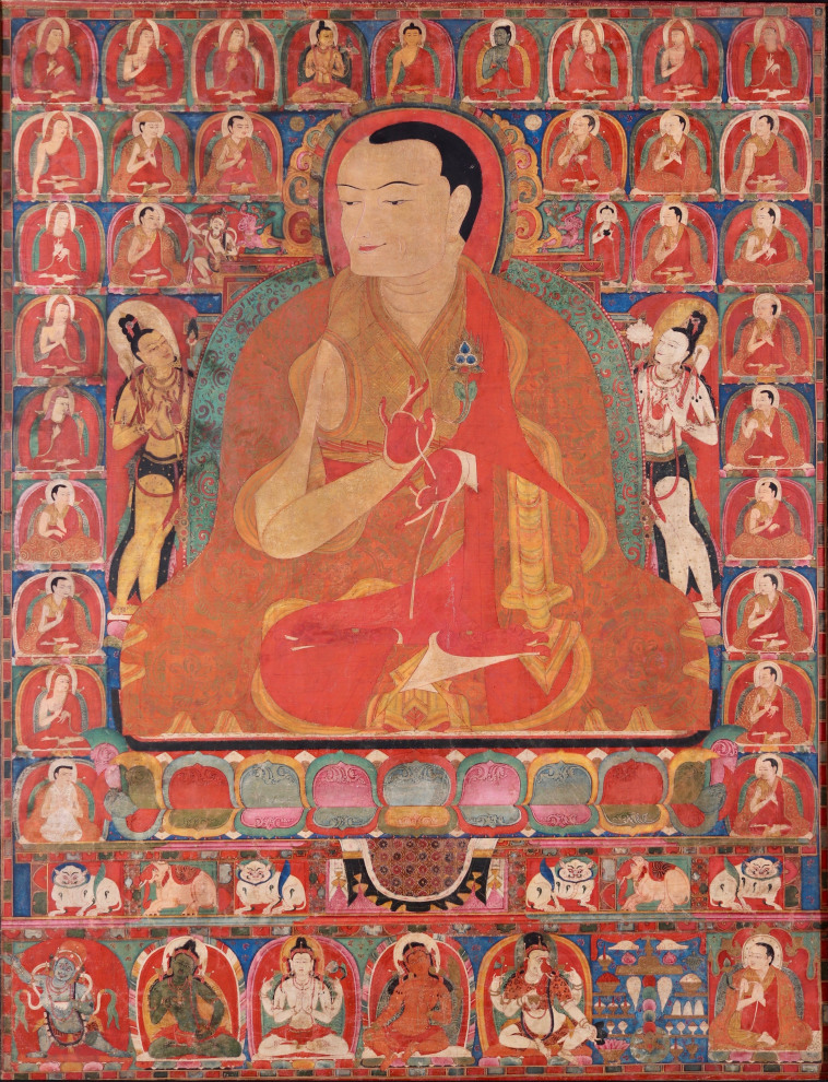 Tibetan painting of a Buddhist master (lama)