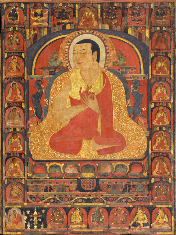 TIBETAN PORTRAIT OF KUYALBA, SECOND ABBOT OF TAKLUNG, 1210-1236