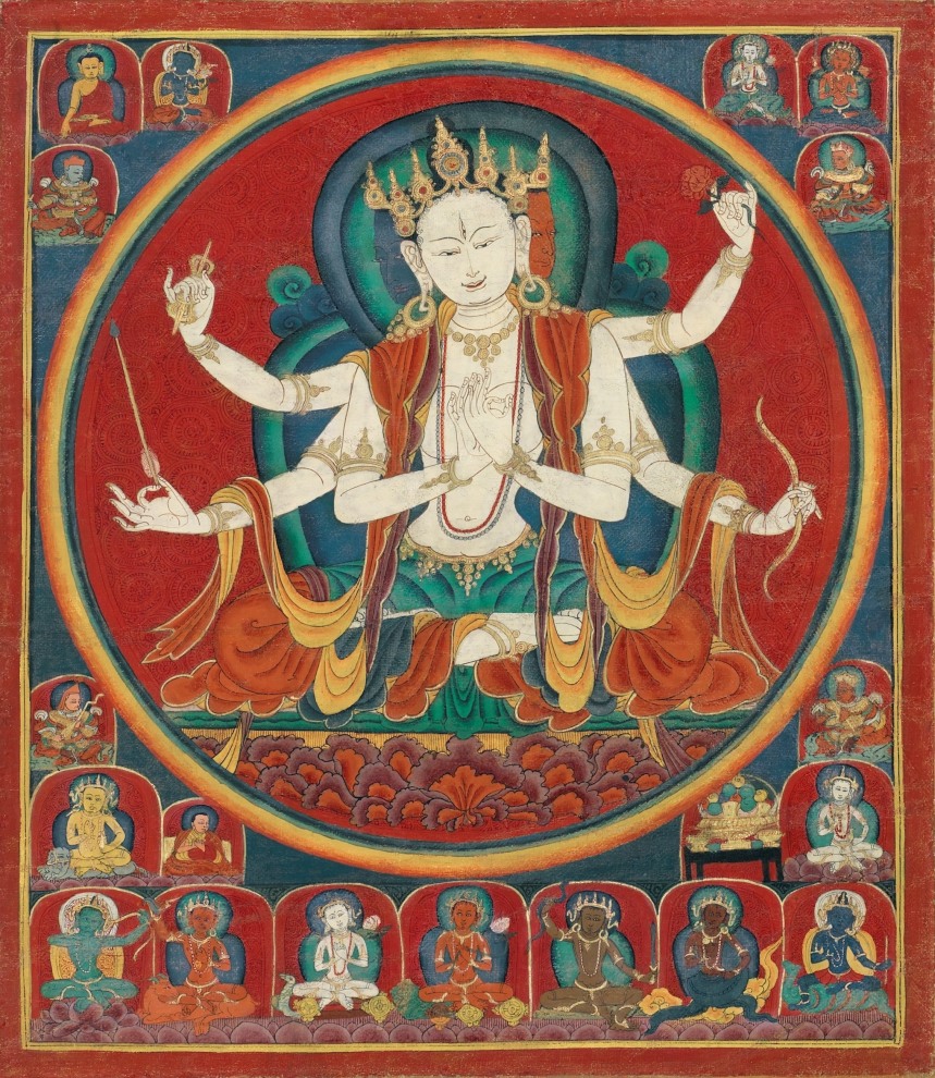 Tibetan painting of a female deity